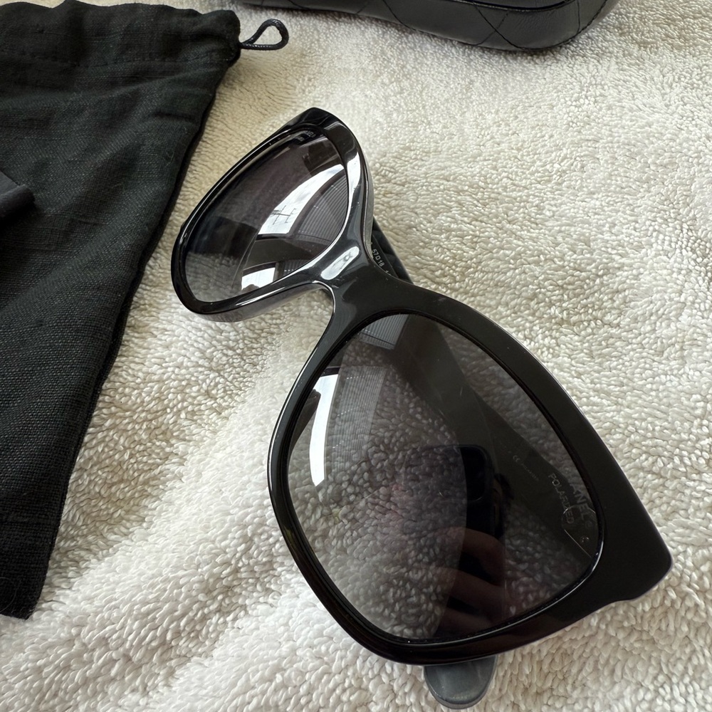 Vintage Chanel Polarized Butterfly Sunglasses with Case, etc.